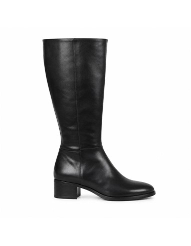 Black leather Women's high boots