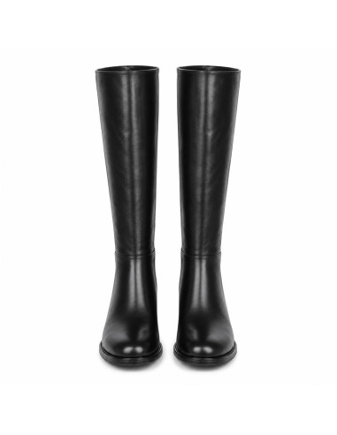 Black leather Women's high boots