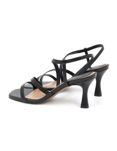 Zapato de Vestir de piel con tiras color negro 2