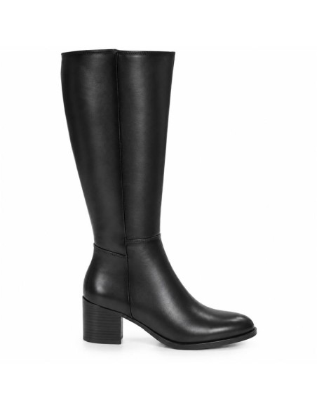 Botas de mujer de piel con hebilla color negro