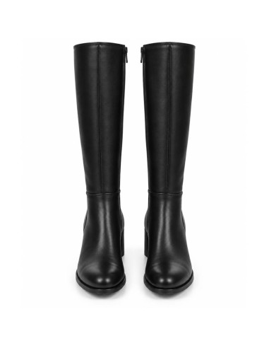 Black leather Women's high boots