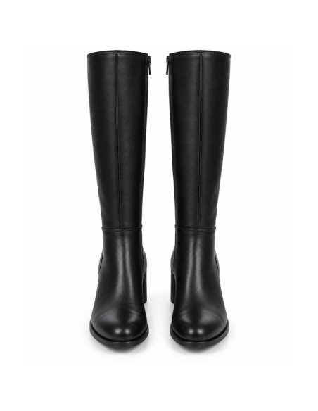Botas de mujer de piel con hebilla color negro