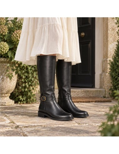 bottes femme de peau le noir W-NOLARIS-BLACK