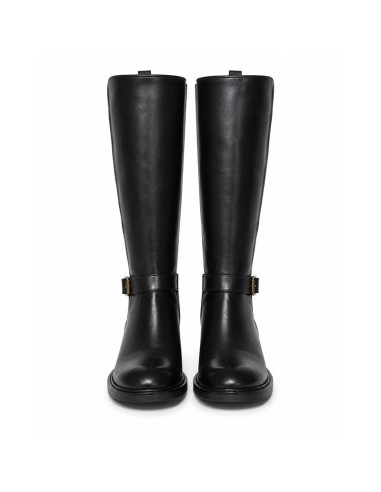 Botas de mujer de piel con hebilla color negro