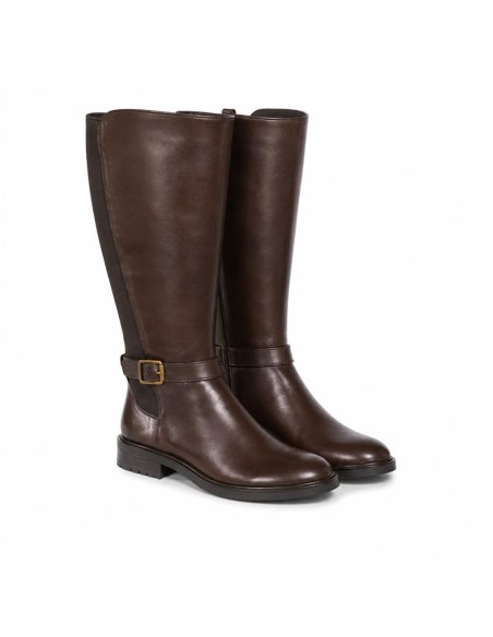 bottes femme de peau marron W-NOLARIS-BROWN