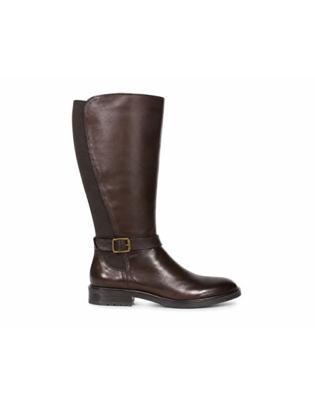 Brown leather Women's high boots