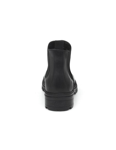Black leather women's boots