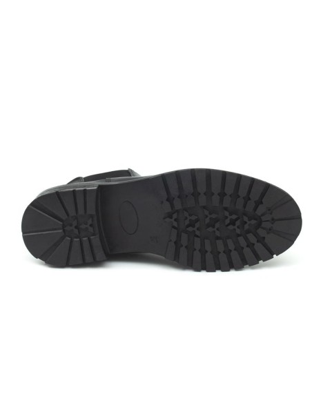 Black leather women's boots