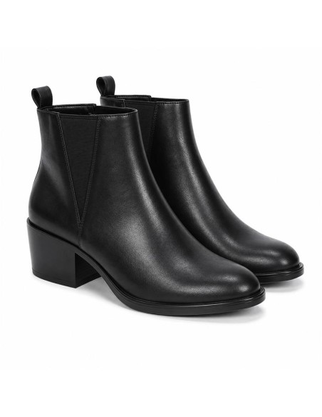 Black leather women's boots
