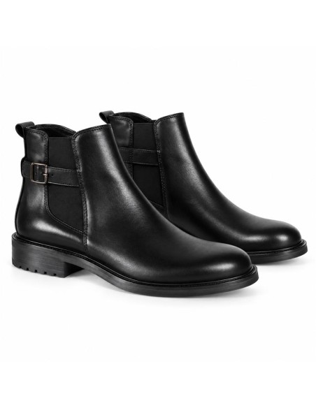 bottines chelsea de peau le noir W-PIVANTE-BLACK