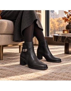 bottines femme de peau le noir W-RALTOR-BLACK