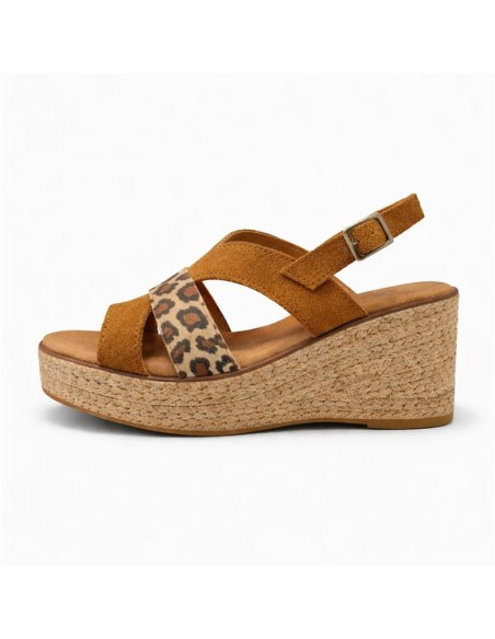 Espadrilles femme de peau cuir W-SADORA-CUERO
