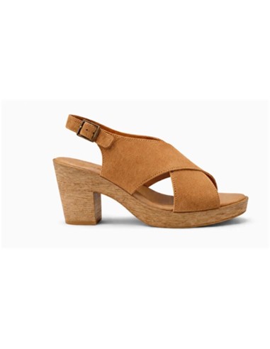 Light Brown suede women's sandals