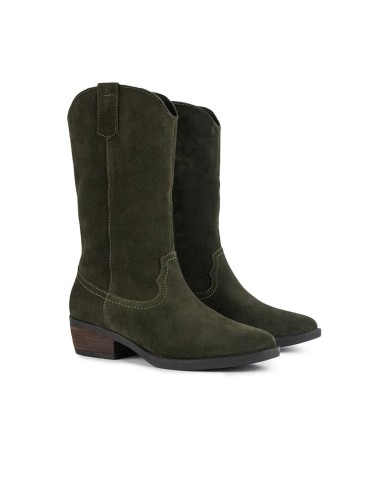 bottes femme suède vert W-SAMILA-GREEN