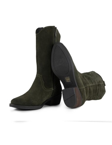 bottes femme suède vert W-SAMILA-GREEN