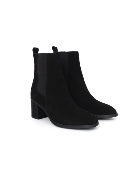 Black suede women's boots