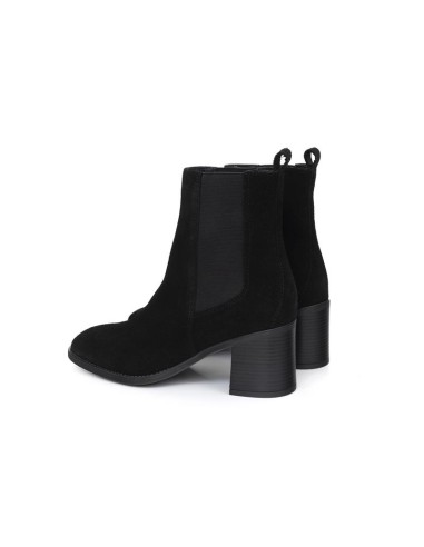 Black suede women's boots