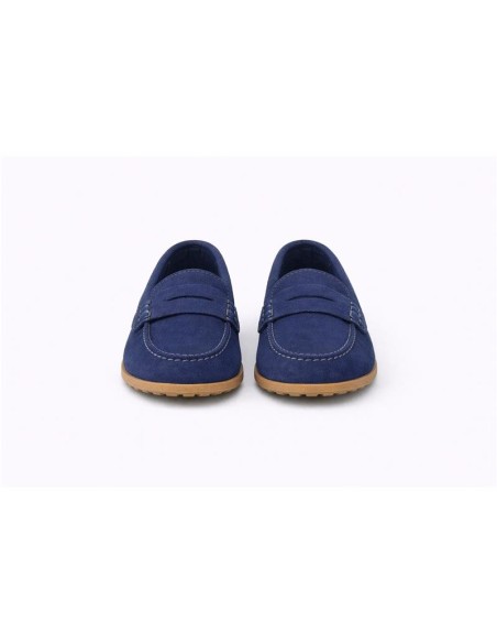 femmes mocassins suède bleu W-SANUCA-NAVY