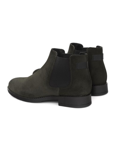 bottines femme suède et cuir vert W-SARILA-GREEN