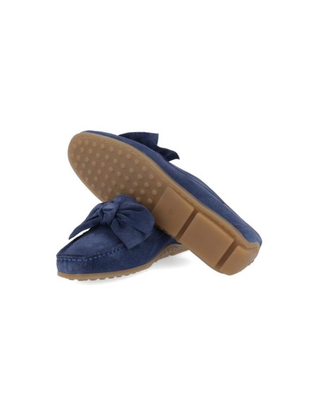 femmes mocassins suède bleu W-SELIA-INDIGO
