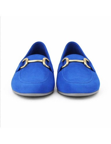 femmes mocassins suède bleu W-SEMUNA-BLUE