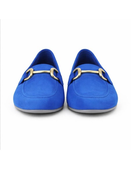 femmes mocassins suède bleu W-SEMUNA-BLUE