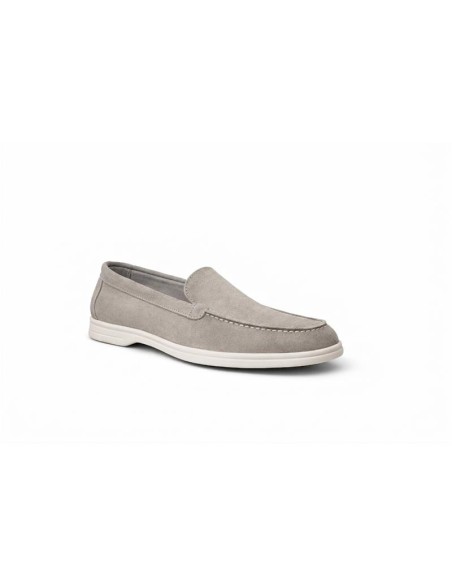 Beige suede women's moccasins