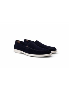 femmes mocassins suède bleu W-SENIRO-NAVY 2