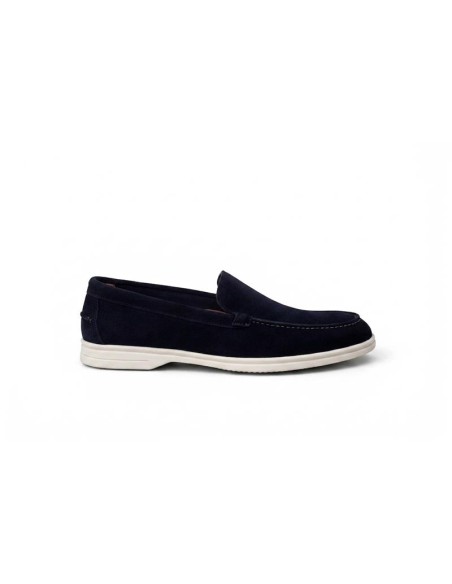 femmes mocassins suède bleu W-SENIRO-NAVY