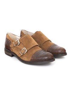 chaussures habillées femme combiné avec la peau beige W-SERINA-BEIGE 2