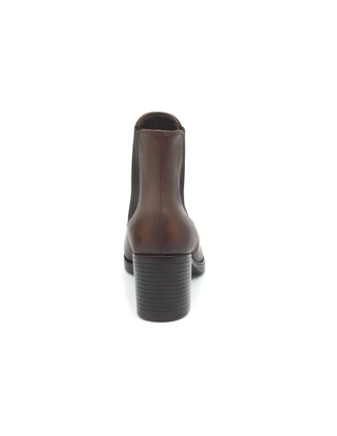 Brown leather women's boots