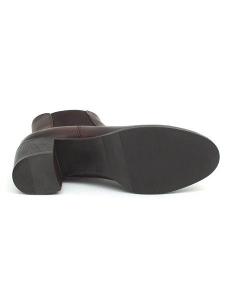 Brown leather women's boots