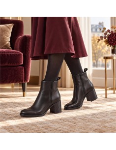bottines femme de peau le noir W-VERINO-BLACK