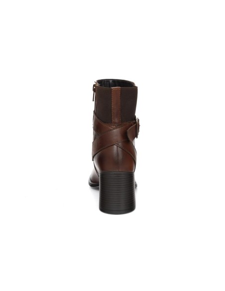 Brown leather women's boots