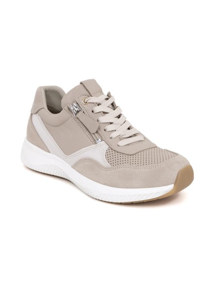 Beige suede Women's sneakers