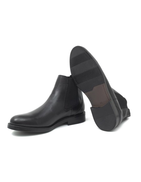bottines chelsea de peau le noir ZOLEN-NEGRO