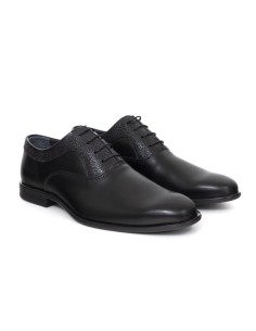 Oxford de piel con costura color negro 2