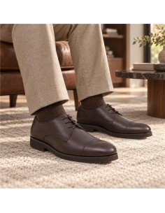 Derby de peau marron FRAK-MARRON