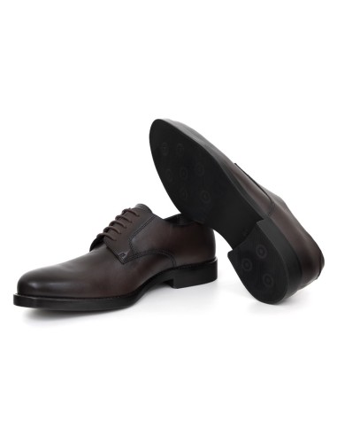 Derby de peau marron ILVANO-BROWN