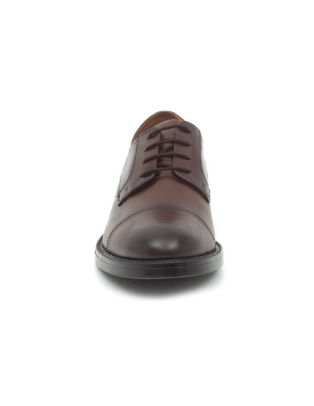 Brown leather derby