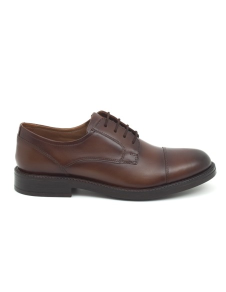 Brown leather derby