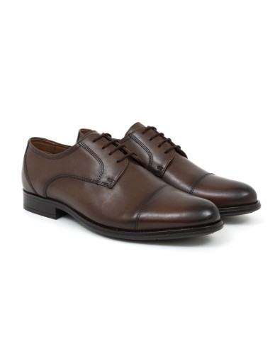 Derby de peau marron JUMIN-BROWN