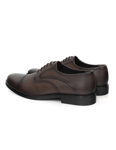 Derby de peau marron LIBRATO-TESTA