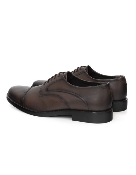 Derby de peau marron LIBRATO-TESTA