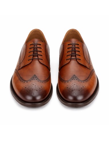 Brown leather derby