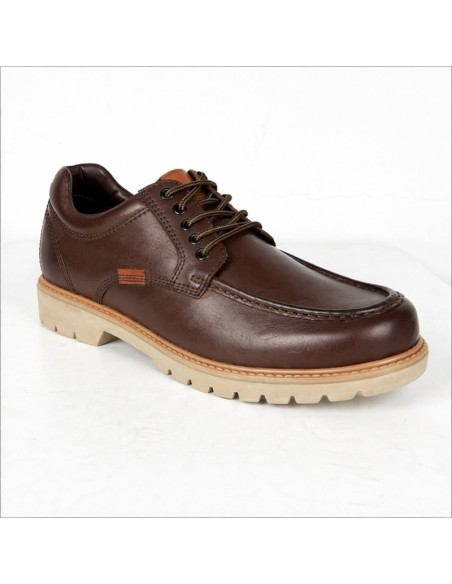 Brown leather derby