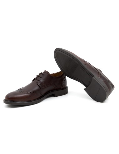 Brown leather derby