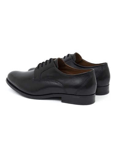 Black leather derby