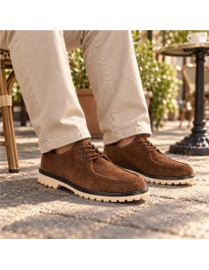 Derby suède marron SALABY-BROWN