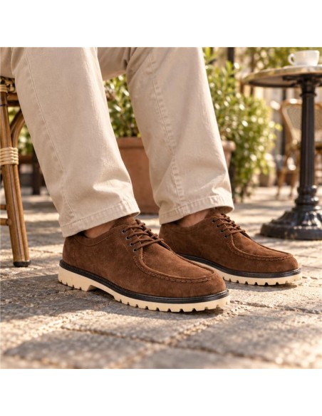 Derby suède marron SALABY-BROWN